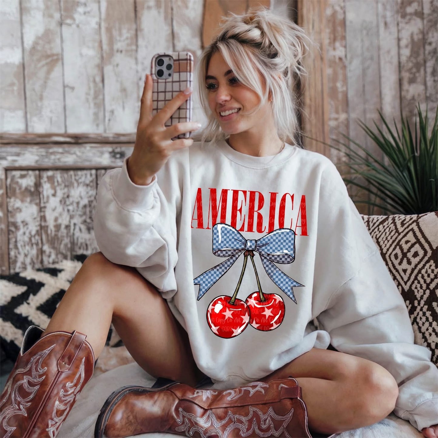 America Cherry White T-Shirt