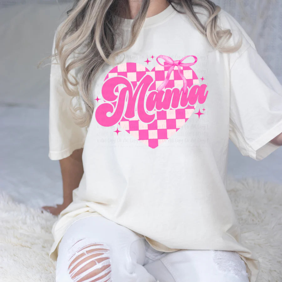 Mama Heart - White Graphic Tee