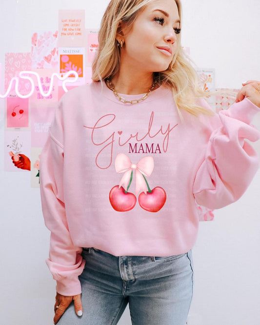 Girly Mama - Light Pink Crewneck