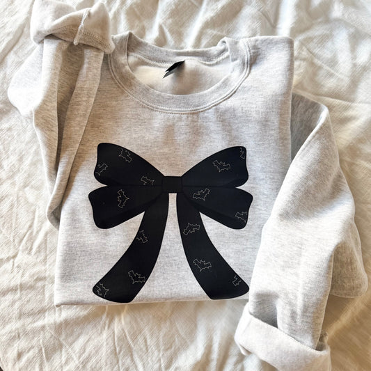 Spooky Coquette Ash Gray Crewneck