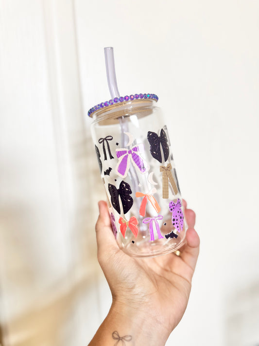 Spooky Coquette Glass Cup