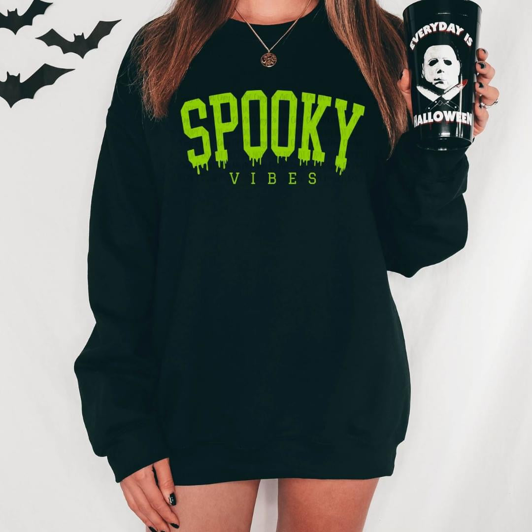Spooky Vibes Black Crewneck