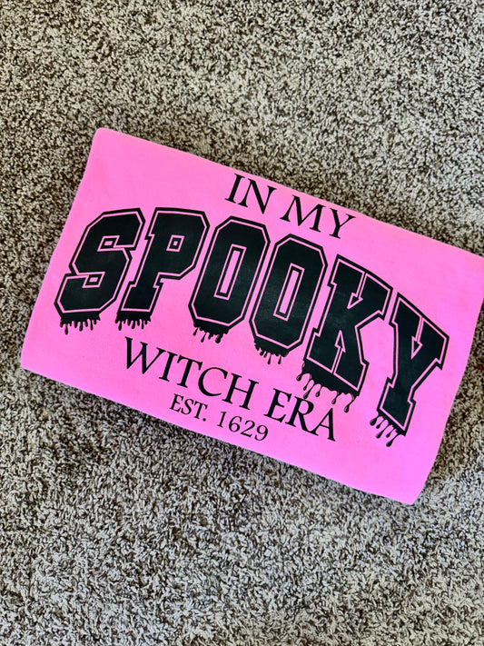 Comfort Colors Neon Pink Tee - In My Spooky Witch Era