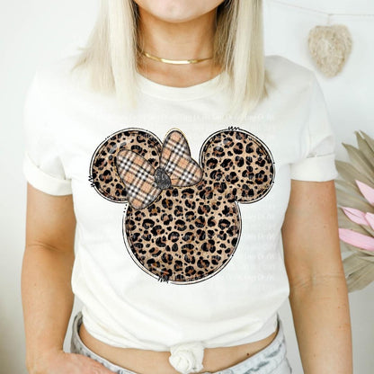 Mouse Leopard - White Graphic Tee
