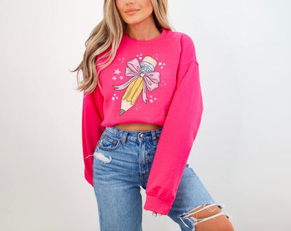 Pencil & Bow Hot Pink Crewneck