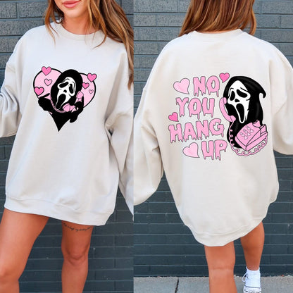 No You Hang Up - White Crewneck